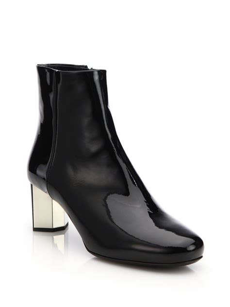 black patent prada boots|prada 55 leather ankle boots.